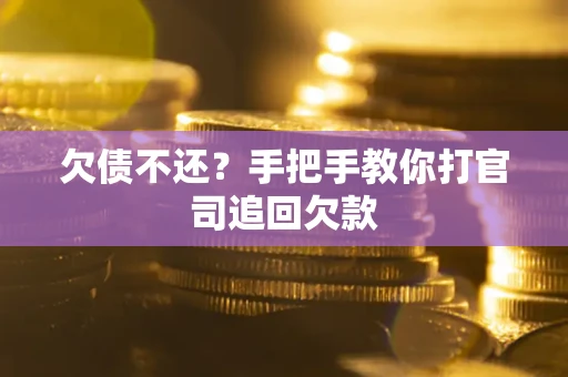 武汉欠债不还？手把手教你打官司追回欠款