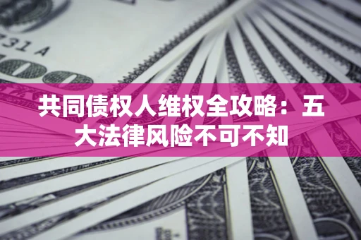 武汉共同债权人维权全攻略：五大法律风险不可不知