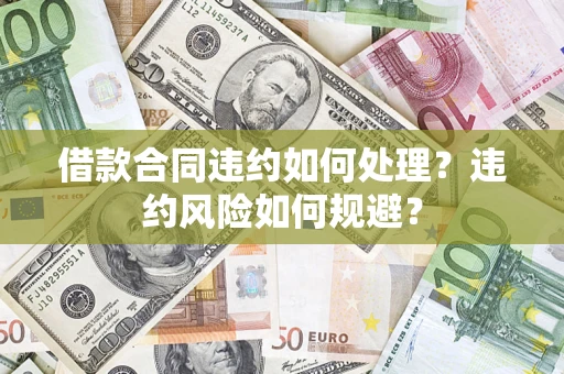 武汉借款合同违约如何处理？违约风险如何规避？