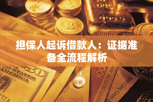 武汉担保人起诉借款人：证据准备全流程解析