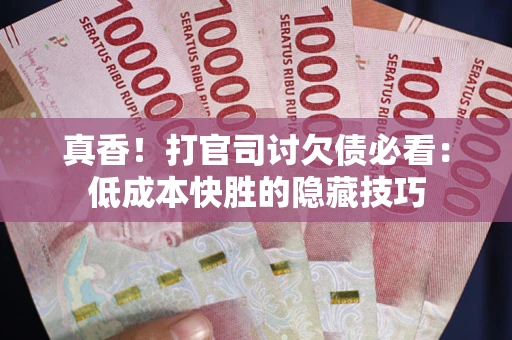 武汉真香！打官司讨欠债必看：低成本快胜的隐藏技巧