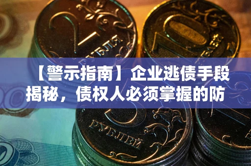武汉【警示指南】企业逃债手段揭秘，债权人必须掌握的防坑宝典