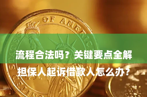 武汉

担保人起诉借款人怎么办？流程合法吗？关键要点全解析