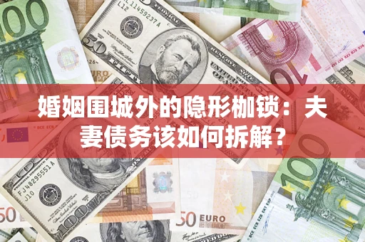 武汉婚姻围城外的隐形枷锁：夫妻债务该如何拆解？