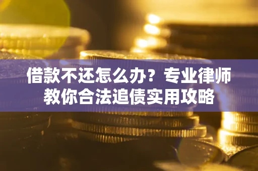 武汉借款不还怎么办？专业律师教你合法追债实用攻略