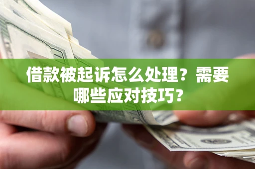 武汉借款被起诉怎么处理？需要哪些应对技巧？