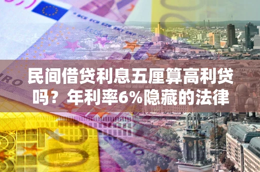 武汉民间借贷利息五厘算高利贷吗？年利率6%隐藏的法律风险全解析