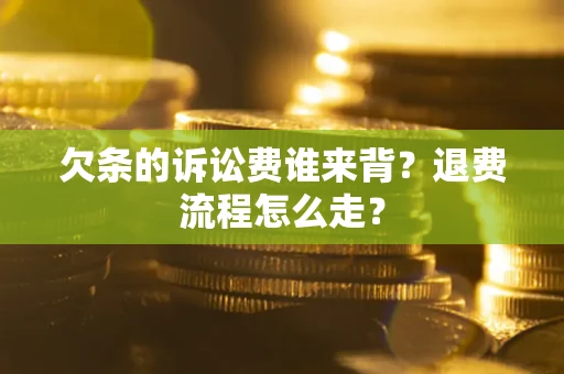武汉欠条的诉讼费谁来背？退费流程怎么走？