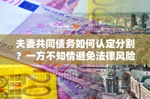 武汉夫妻共同债务如何认定分割？一方不知情避免法律风险必看！